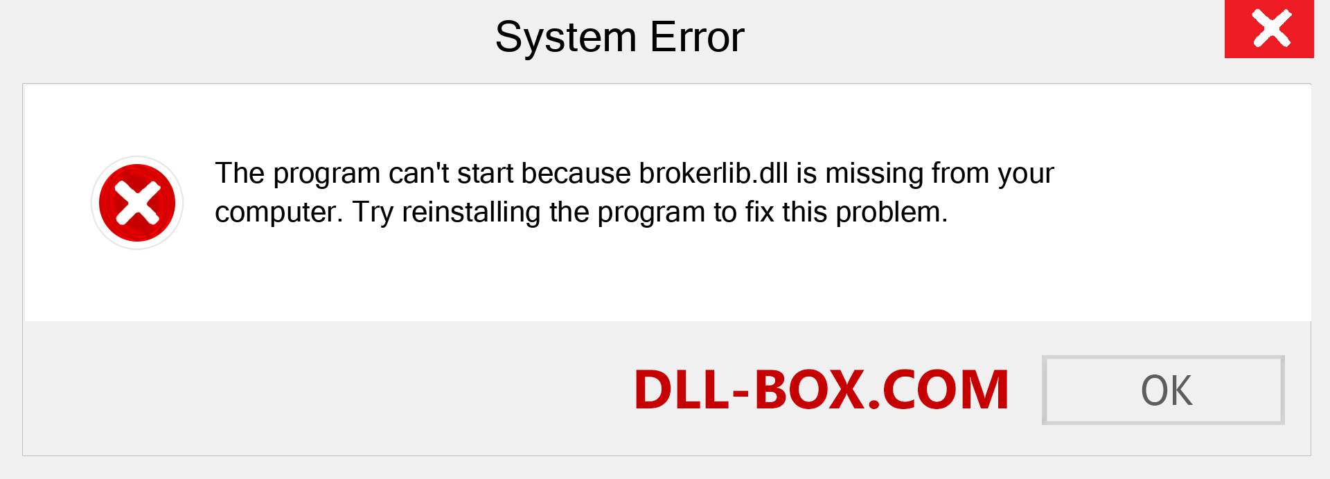  brokerlib.dll file is missing?. Download for Windows 7, 8, 10 - Fix  brokerlib dll Missing Error on Windows, photos, images